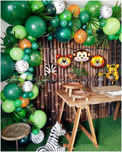 Jungle theme party balloon garland for Birthday party, Safari party decoration b - £24.14 GBP