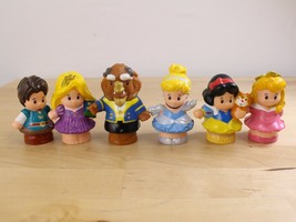 Lot of 6 Fisher Price Little People Disney Princess Beast Snow White Rap... - £9.95 GBP