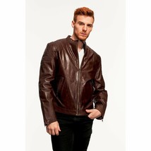 Whet Blu Men&#39;s Motorcycle Leather Jacket - £87.92 GBP