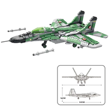 MIG-29 Jet Fighter Building Blocks Diy Military Fighter Model 1837PCS No Box - £47.33 GBP