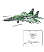 MIG-29 Jet Fighter Building Blocks Diy Military Fighter Model 1837PCS No... - $1,199.10 MXN