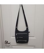 Baggallini Black Multi Pocket Adjustable Nylon Crossbody Messenger Bag T... - $360.46 MXN