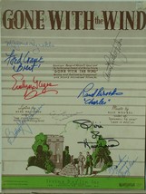 GONE WITH THE WIND - GWTW CAST X9 SIGNED MUSIC SHEETS - Ann Rutherford  ... - £454.92 GBP