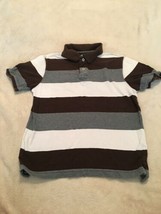 Ariaona Jean Co Boys Shirt Collar Short Sleeve L 14 16 Stripes - $2.85