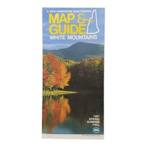 Vintage 1987 New Hampshire Sightseeing Map &amp; Guide White Mountains - £5.33 GBP