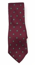 Vintage Anthony Foxx 100% Italian Silk Tie Rich Burgundy Red Medallion 54&quot; - £6.39 GBP