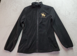 Roly Jacket Womens Small Black Fleece Equitacao Escola Alcains Portugal Full Zip - £21.35 GBP