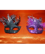 2 PACK MASQUERADE FACE MASKS SALE Collectable Knick Knacks Decorative Pa... - $14.19