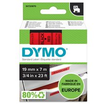 DYMO Authentic D1 Labels | Black Print on Red Tape | 9 mm x 7 m | Self-A... - $36.44