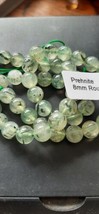 8mm Prehnite Round Beads (10) TEN BEADS - £3.11 GBP