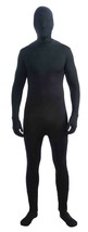 Black Disappearing Man Skin Suit Adult Size Standard Unisex Halloween Costume - $32.55