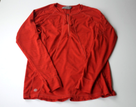 Athleta Pacifica Long Sleeve UPF Swim Top Rash Guard 1/4 Zip Orange Size... - $642.04 MXN