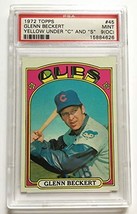 1972 Topps Glenn Beckert #45 Yellow Under&quot;C&quot; &amp; S PSA 9 (OC) Mint Cubs - £15.67 GBP