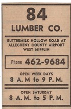 VINTAGE 1970 84 Lumber West Mifflin PA Newspaper Advertisement - £11.67 GBP