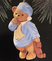 Hallmark Ornament Waiting Up for Santa Sleepy Bear Pajamas Christmas Eve - New - £6.14 GBP