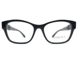 Versace Eyeglasses Frames MOD.3306 GB1 Polished Black Chains Gold Logo 54-17-140 - $128.69