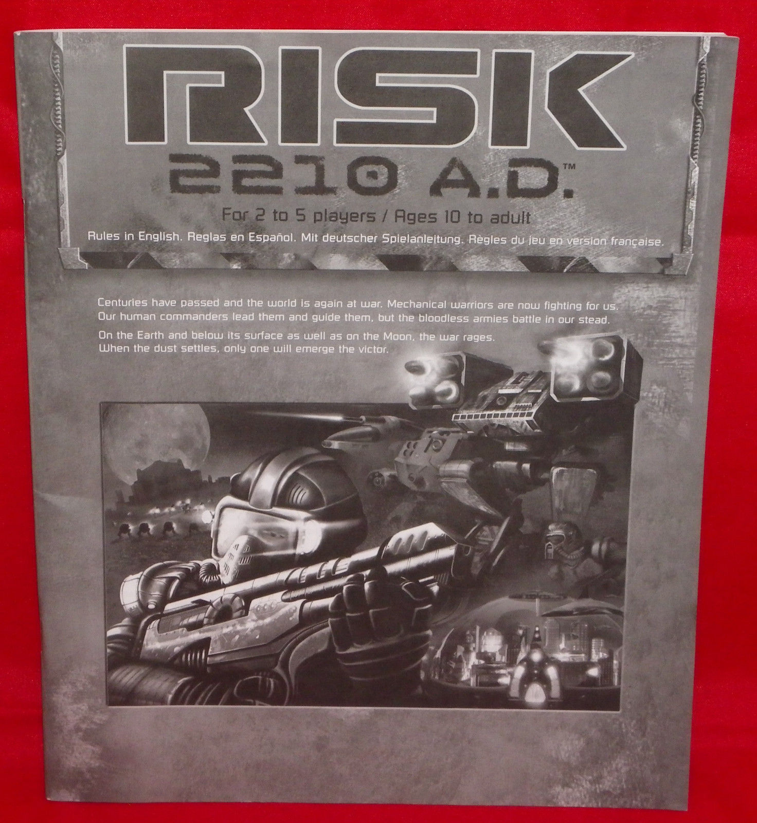 Risk 2210 A.D. Game Replacement Gameplay Manual Avalon Hill 2001 - $4.99