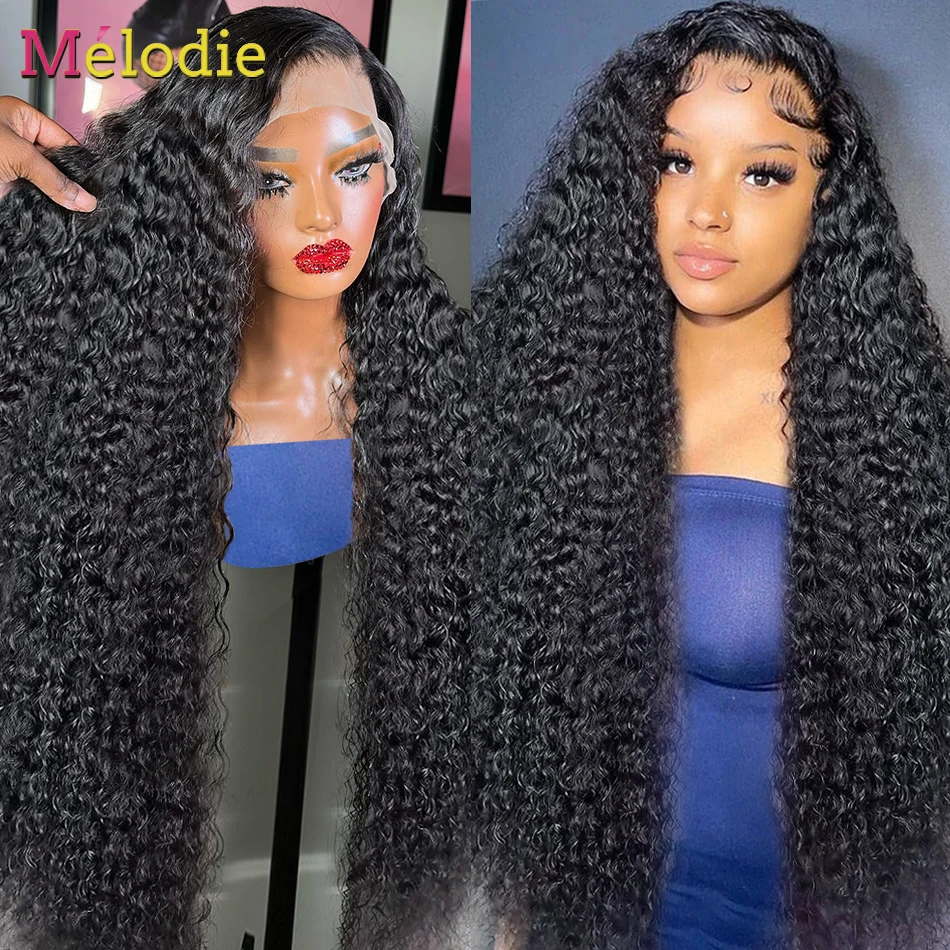 40Inch 250% Loose Deep Wave 13x6 Lace Frontal Wig HD 13x4 Lace Front Human Ha - £28.02 GBP+