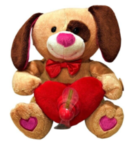 Dog Plush Sound n Light Animatronics Sings Can&#39;t Stop Loving You Valentine VIDEO - £13.78 GBP