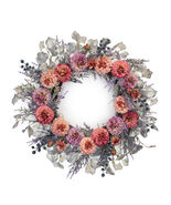 Mixed Zinnia Floral Wreath 24&quot;D - $1,938.09 MXN