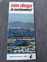 San Diego is Excitement! 200th Anniversary California brochure 1969 - $17.50