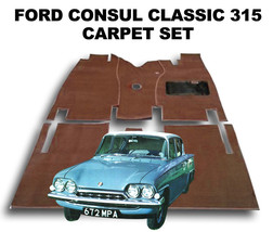 Ford Consul Classic Carpet Set - Superior Deep Pile, Latex Backed - £126.05 GBP