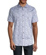 Karl Lagerfeld Paris Men&#39;s Broken Stripe Regular-Fit Shirt - White - Siz... - €51,33 EUR
