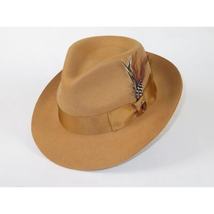 Bruno Capelo Hat Australian Wool Fedora Teardrop Crown Fabio FB230 Camel image 5