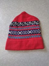 GREAT 1970s 1980s WINTER Beanie Hat Red SKIING HIKING OUTDOORS WOODS SKI - £17.46 GBP