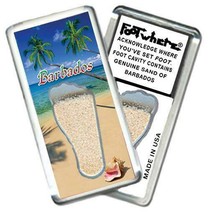 Barbados FootWhere® Souvenir Magnet. Made in USA - $7.99
