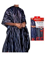 RED BY KISS SHAMPOO CAPE PREMIUM VINYL WITH NYLON NECKLINE - #SA05 BLACK... - $9.59