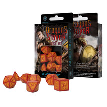 Q Workshop Dragon Slayer Dice Set 7pcs (Red &amp; Orange) - £24.88 GBP