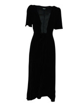 Reformation Deep V-Neck Maxi Dress In Velvet Women Black Xs - £162.82 GBP