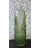VTG  Avon Ear of Corn  Green &amp; Clear Glass Bottle 8&quot; Tall USA *No Top* - £10.30 GBP