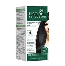 Biotique Bio Herbcolor 1N Natural Black, 50g + 110ml (Pack of 1) E609 - $13.45