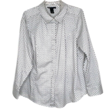 Lane Bryant Size 18 Womens Blouse Long Sleeve Hidden Button Front Collared - £10.98 GBP