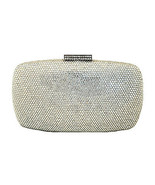 Anthony David Gold Satin &amp; Clear Crystal Evening Bag - $926.45 MXN