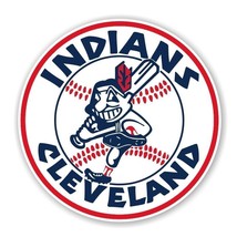Cleveland Indians Mascot Round Decal / Sticker Die cut - £3.17 GBP+