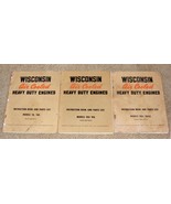 Wisconsin Air Cooled Heavy Engines 3 Instruction Books &amp; Parts Lists TH ... - £27.89 GBP