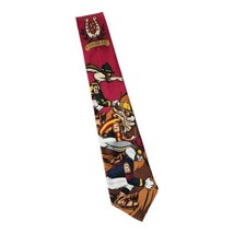 Warner Bros Derby Looney Tunes Taz Bugs Bunny Vintage 1993 Silk Tie Red ... - $17.34