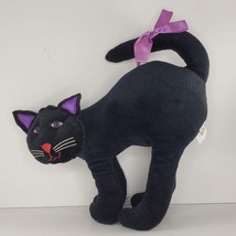 Vintage Toy Works Black Cat Halloween Plush Stuffed Animal - £37.59 GBP