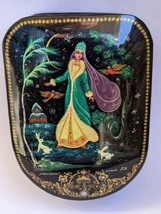 Palekh Russian Lacquer Box Vintage Snow Maiden Art Handmade Artist Signed - £99.90 GBP