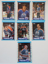 1989-90 Topps Edmonton Oilers Team Set of 7 Hockey Cards - £2.35 GBP