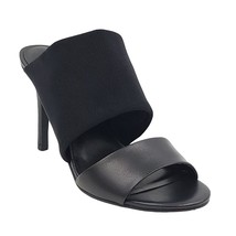 H by Halston Women Stiletto Slide Sandals Victoria Size US 7.5M Black Leather - £26.19 GBP
