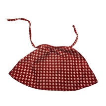 1974 Barbie Growing Up Skipper Red Houndstooth Print Tie Waist Skirt 7259 - $10.99