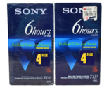 NIP Two 4 Packs (8) Sony T-120 VE Premium Grade VHS Tapes Sealed - $19.80