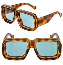 LOEWE PAULA IBIZA Square LW40064U Brown Blue 40064 Unisex Chunky Sunglasses - £428.14 GBP