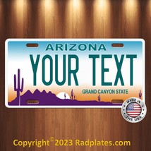 Arizona Personalized Custom YOUR TEXT or Name Aluminum License Plate Tag Quality - £15.50 GBP
