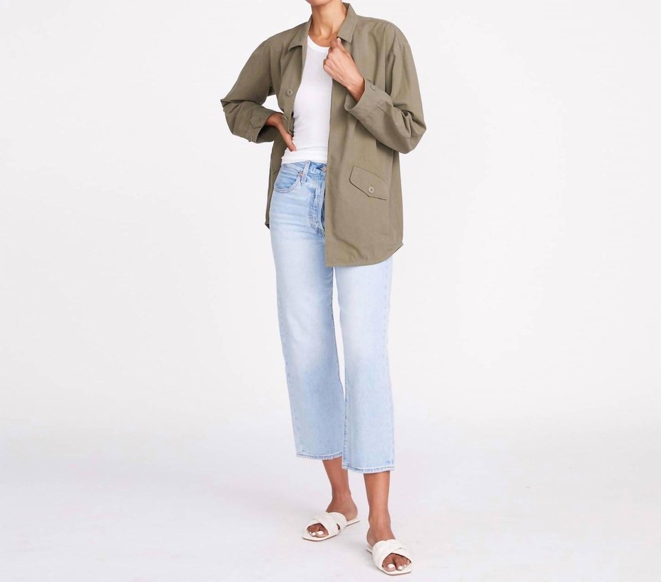 Monrow Women&#39;s Vintage Shirt Jacket Style Size L - $110.88