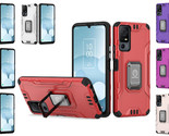 Tempered Glass / Metallic Kickstand Hybrid Cover Phone Case For TCL 40 X... - £8.09 GBP+